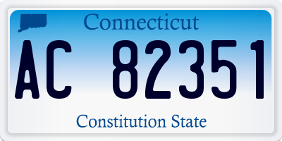 CT license plate AC82351