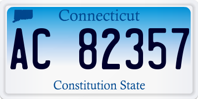 CT license plate AC82357