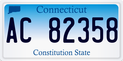 CT license plate AC82358
