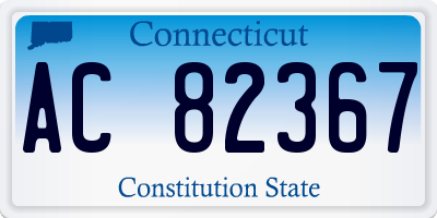 CT license plate AC82367