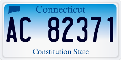 CT license plate AC82371