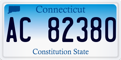 CT license plate AC82380