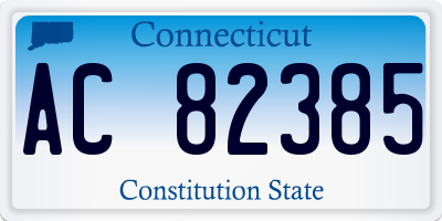 CT license plate AC82385