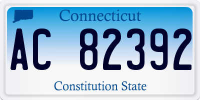 CT license plate AC82392