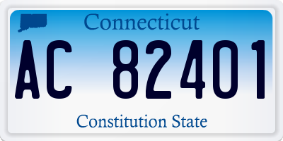 CT license plate AC82401