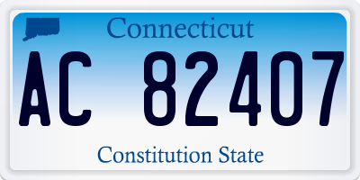 CT license plate AC82407