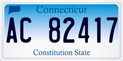 CT license plate AC82417