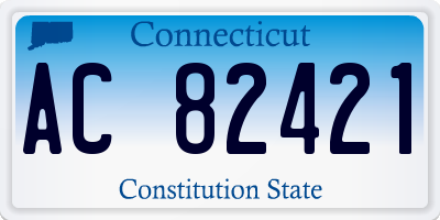 CT license plate AC82421