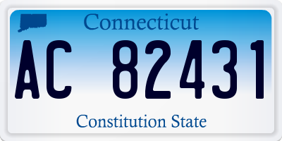 CT license plate AC82431