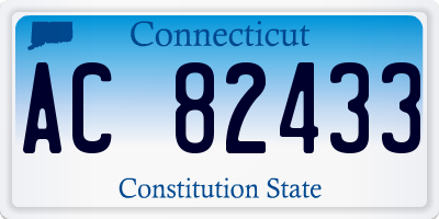 CT license plate AC82433