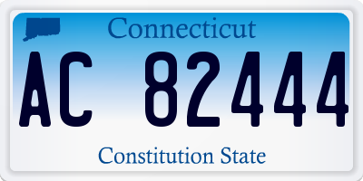 CT license plate AC82444