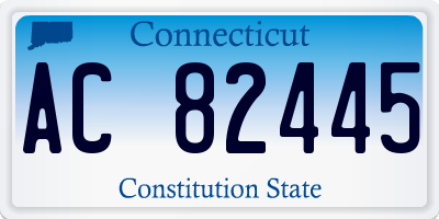 CT license plate AC82445