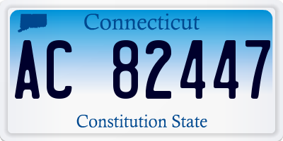 CT license plate AC82447
