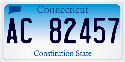 CT license plate AC82457