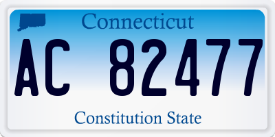 CT license plate AC82477