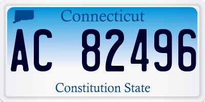 CT license plate AC82496