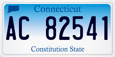 CT license plate AC82541