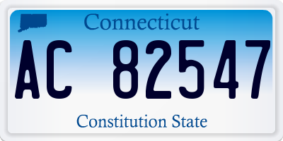 CT license plate AC82547