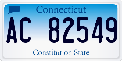 CT license plate AC82549