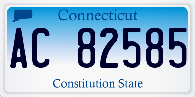 CT license plate AC82585