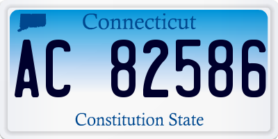 CT license plate AC82586