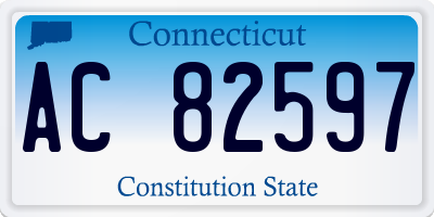 CT license plate AC82597