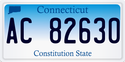 CT license plate AC82630