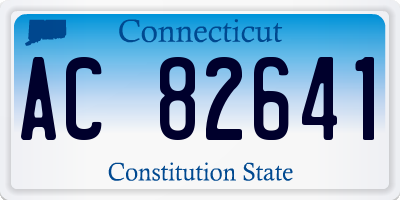 CT license plate AC82641
