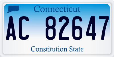 CT license plate AC82647
