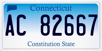 CT license plate AC82667