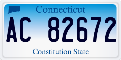 CT license plate AC82672