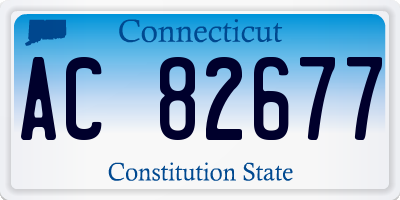 CT license plate AC82677