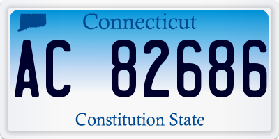 CT license plate AC82686