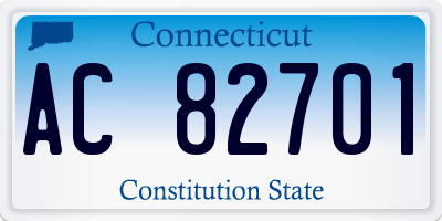 CT license plate AC82701