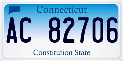 CT license plate AC82706