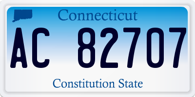 CT license plate AC82707