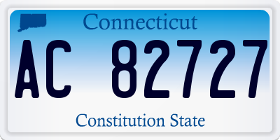 CT license plate AC82727
