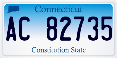 CT license plate AC82735