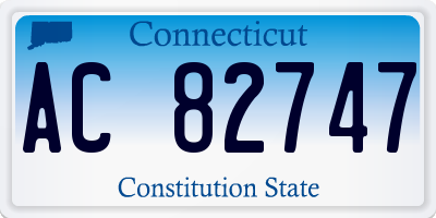 CT license plate AC82747