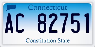 CT license plate AC82751