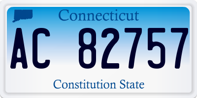 CT license plate AC82757