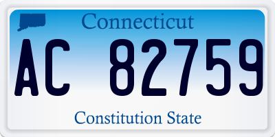 CT license plate AC82759