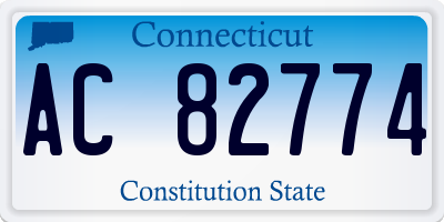CT license plate AC82774