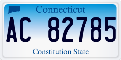 CT license plate AC82785