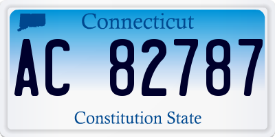 CT license plate AC82787