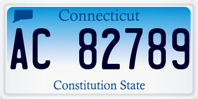 CT license plate AC82789