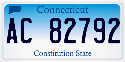 CT license plate AC82792