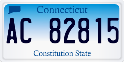 CT license plate AC82815