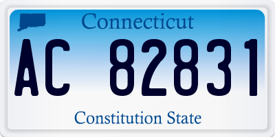 CT license plate AC82831