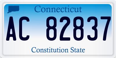CT license plate AC82837